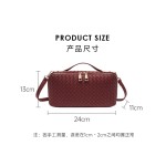 可手提斜挎化妆包跨境编织纹化妆品收纳包方形时尚外出便携化妆包